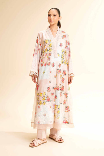 Nishat Linen 2 Piece - Digital Printed Embroidered Suit - 42501154 Online Shopping